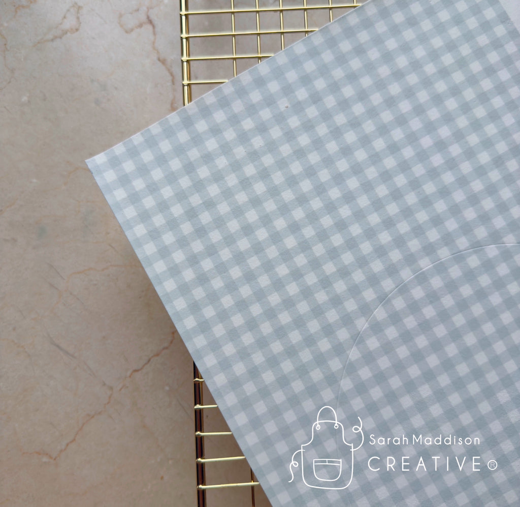 Gingham Grey Icing Sheet