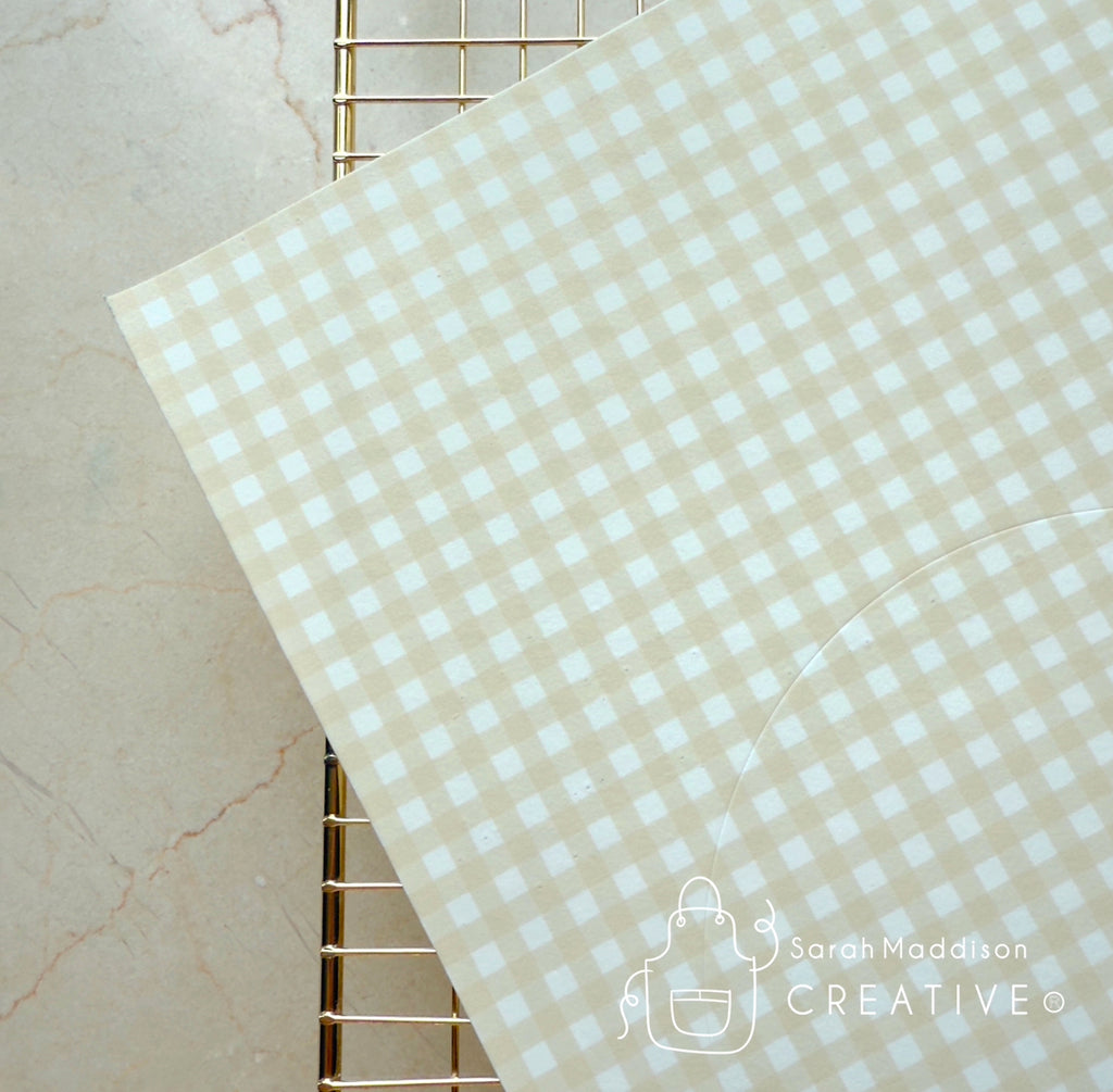 Gingham Mustard Icing Sheet