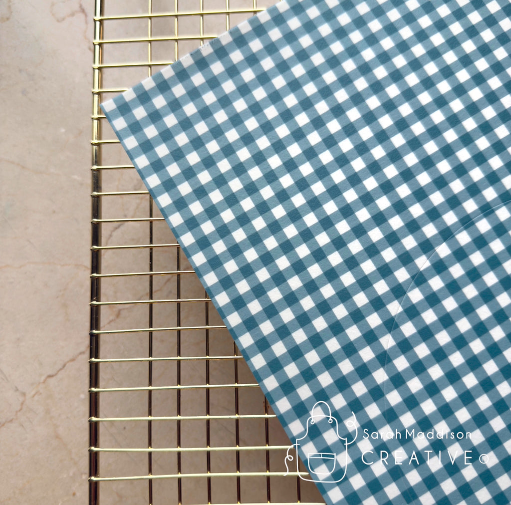 Gingham Dark Blue Icing Sheet