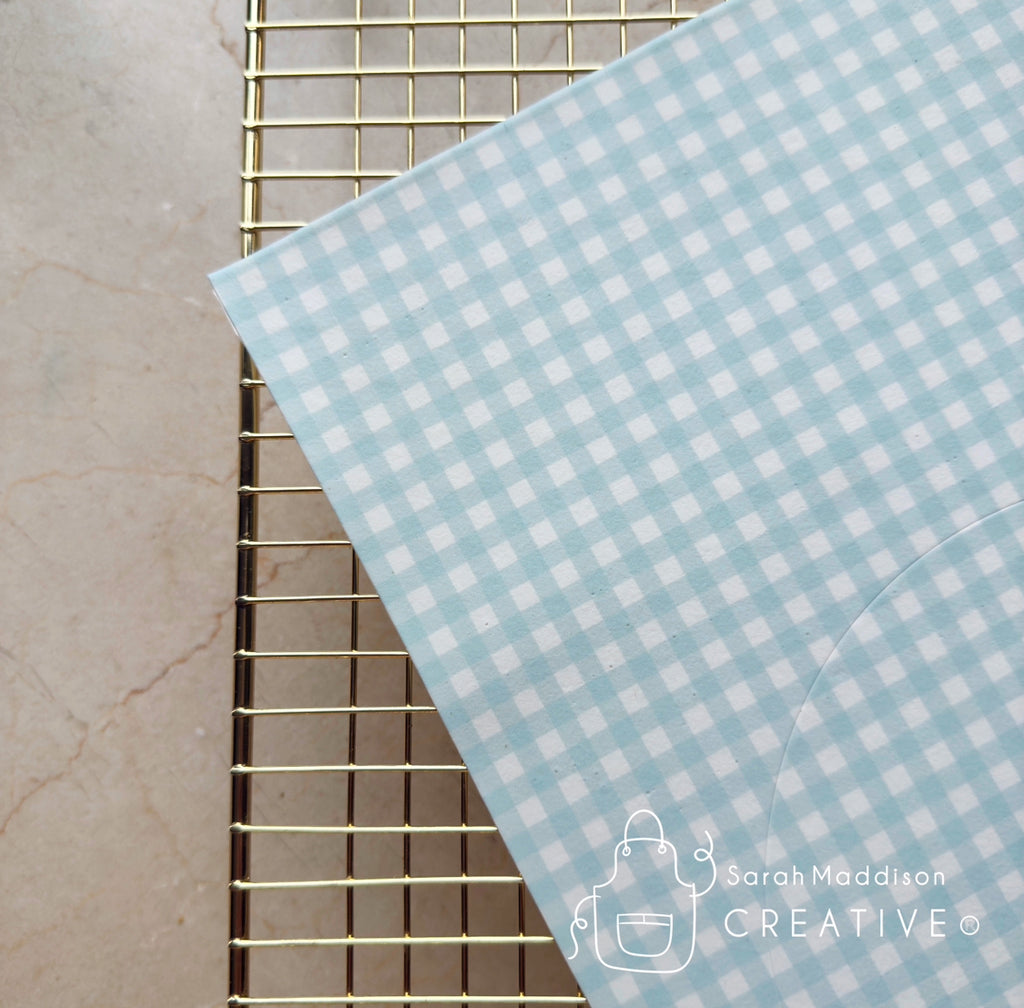 Gingham Blue Icing Sheet