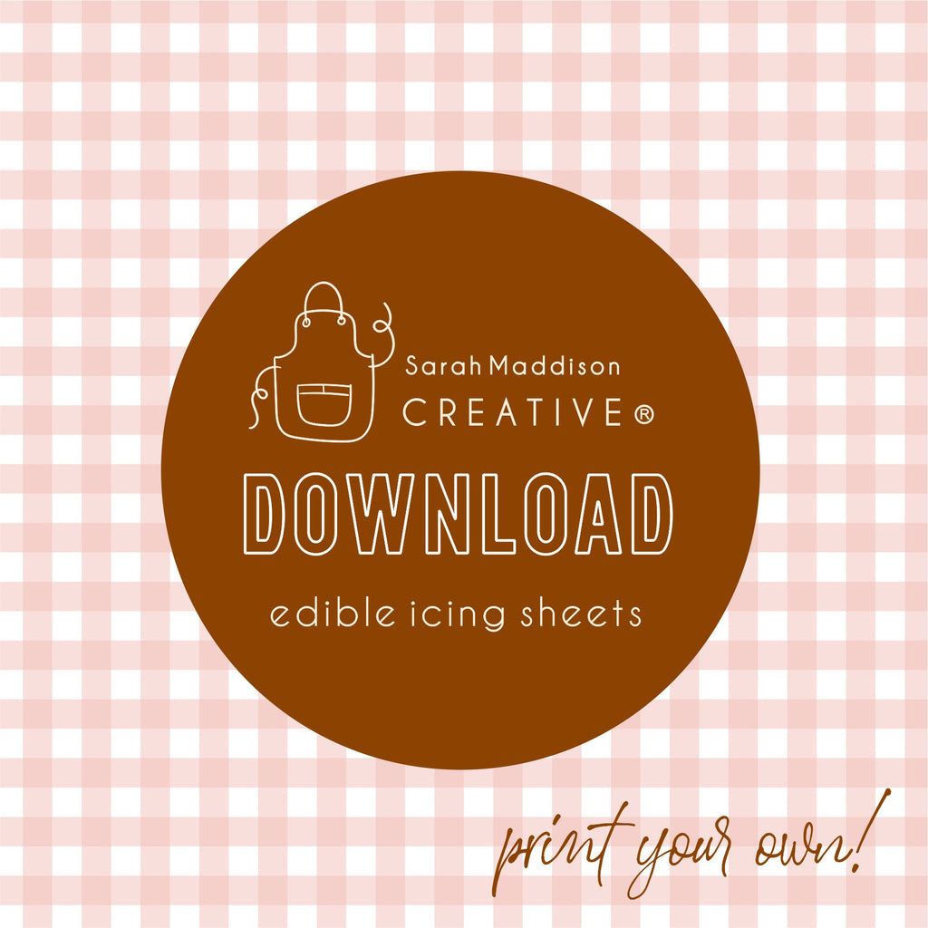 DIGITAL Pale Pink Gingham Icing Sheet Download