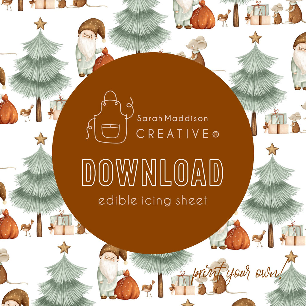 DIGITAL Santa and Friends Icing Sheet Download