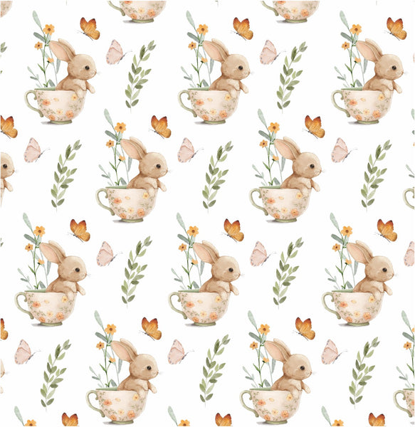 Tea cup Bunny Pattern Edible Icing Sheet