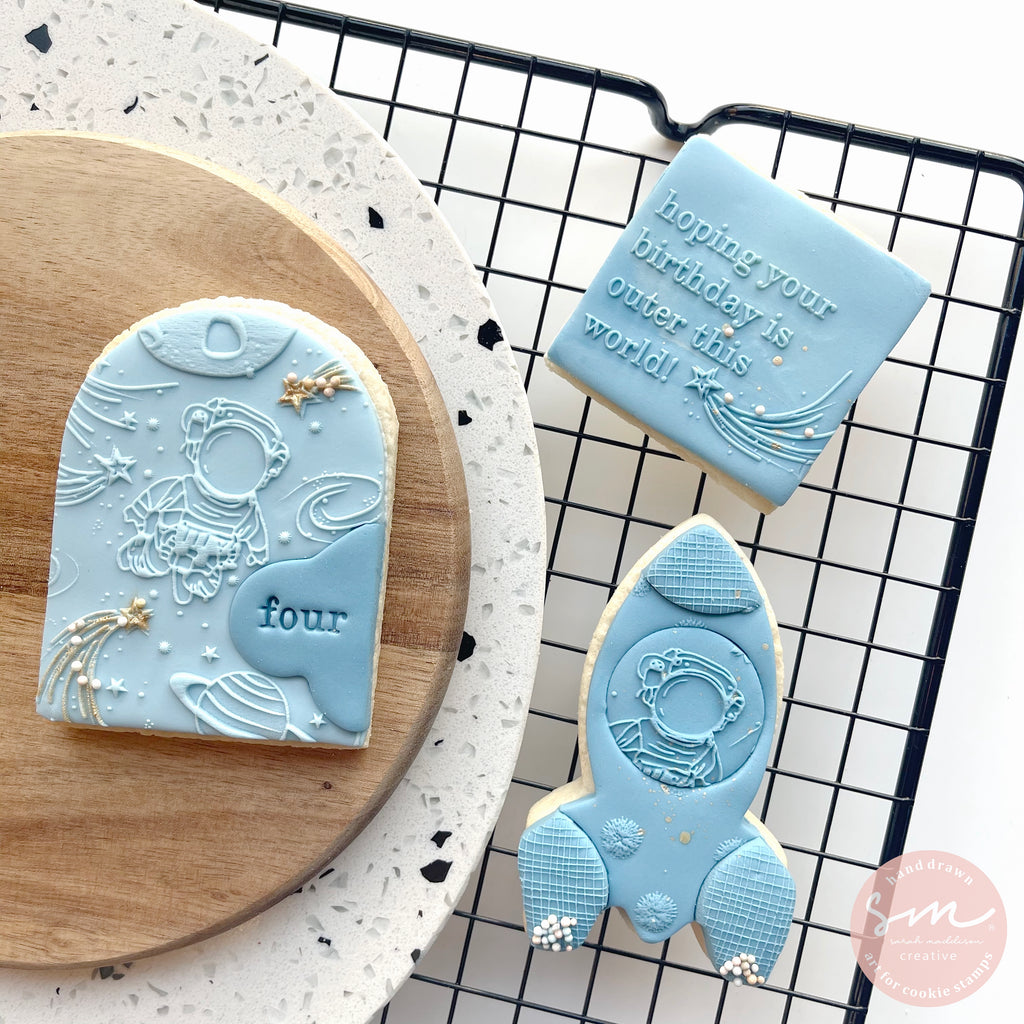 Space Birthday Cookie Stamp Set - BUNDLE