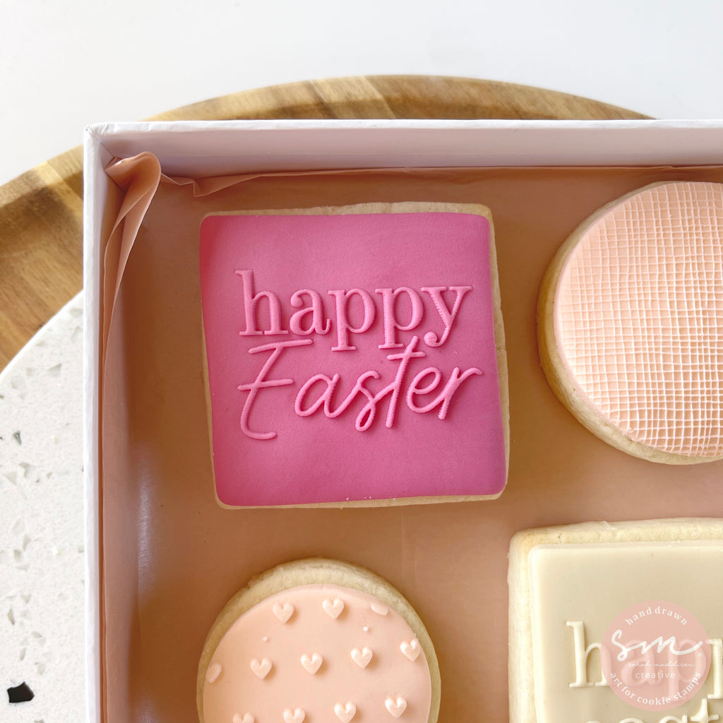 Happy Easter Mixed Fonts Cookie Stamp